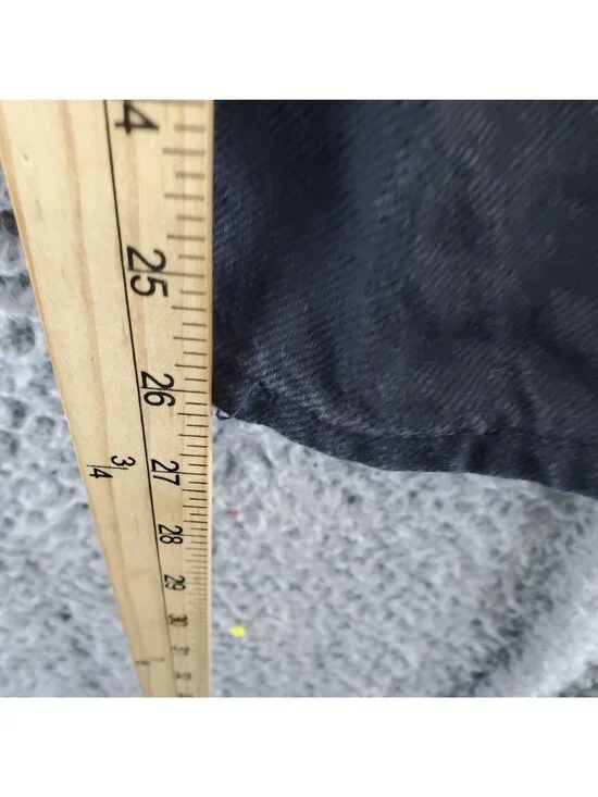 Wrangler Jeans Womens 12 Black High-Waisted Petite 100% Cotton Made In USA - Picture 6 of 10